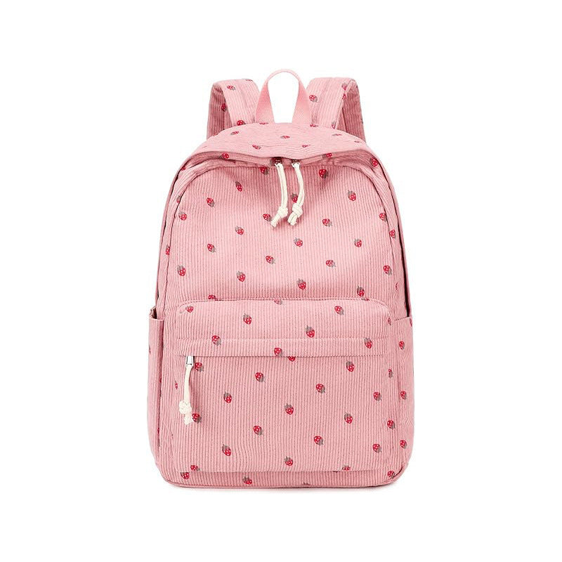 Etsy-style name logo, lettered velvet large-capacity backpack