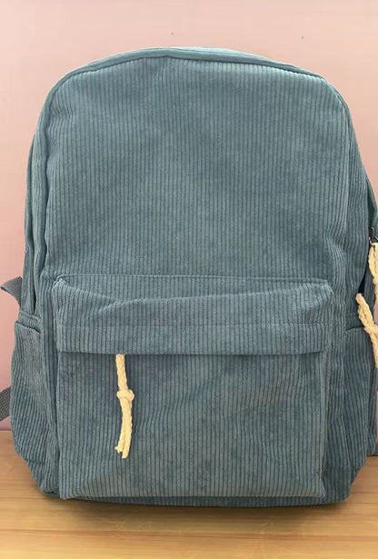 Etsy-style name logo, lettered velvet large-capacity backpack