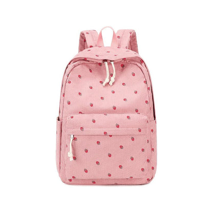 Etsy-style name logo, lettered velvet large-capacity backpack