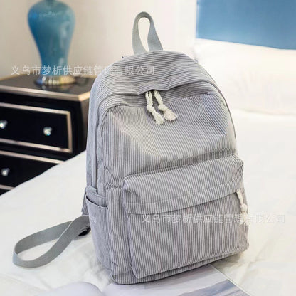 Etsy-style name logo, lettered velvet large-capacity backpack