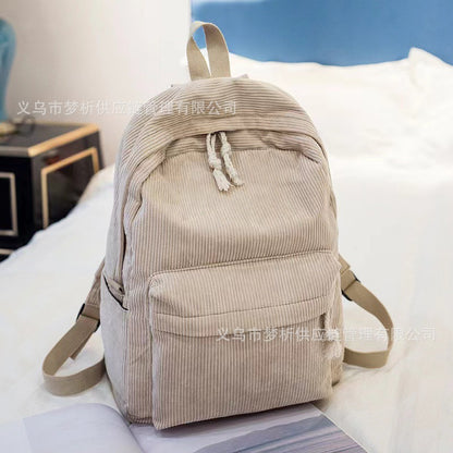 Etsy-style name logo, lettered velvet large-capacity backpack