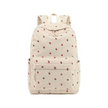 Etsy-style name logo, lettered velvet large-capacity backpack